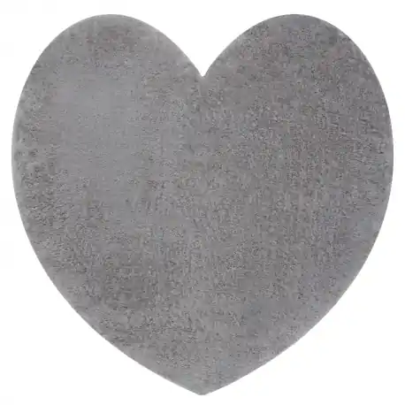 Tappeto SHAPE 3105 Shaggy Cuore - grigio peluche, antiscivolo, lavabile