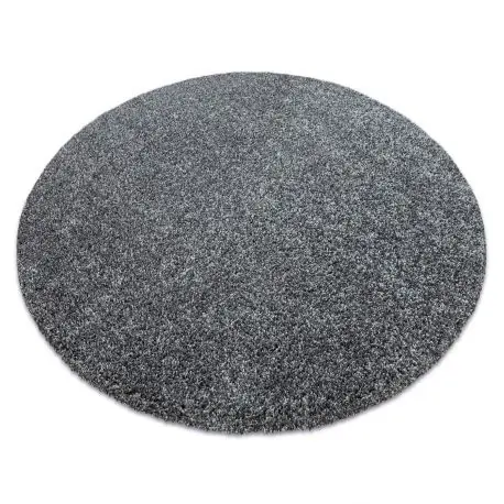 Tappeto moderno lavabile ILDO 71181070 cerchio antracite grigio