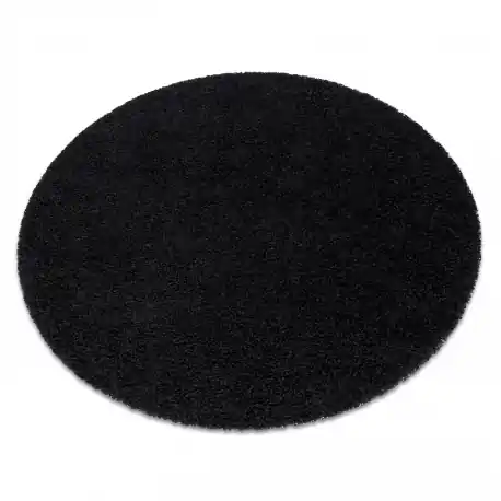 Tappeto SOFFI cerchio shaggy 5cm nero