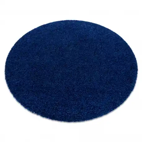 Tappeto SOFFI cerchio shaggy 5cm blu scuro