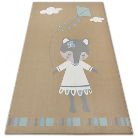 TAPPETO per bambini LOKO Toppolino beige antiscivolo