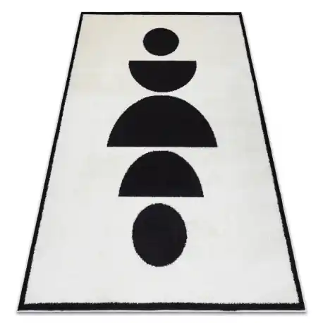Tappeto moderno MODE 8598 geometrico crema / nero