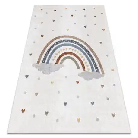 Tappeto BONO 724 ARCOBALENO, CUORE crema / grigio chiaro