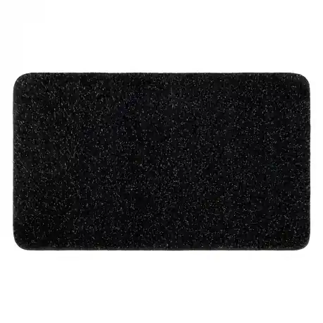 Tappeto da bagno SYNERGY, glamour, antiscivolo, morbido - lurex nero