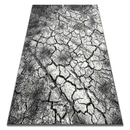 Tappeto SILVER Terra terra screpolata grigio
