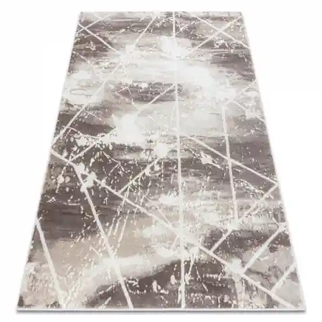Tappeto CORE 1818 Geometrico - strutturale, due livelli di pile, avorio / bianca