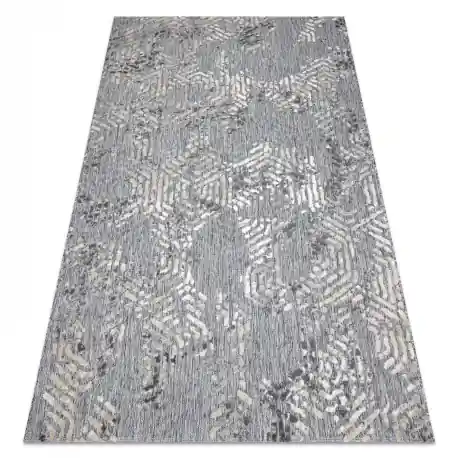 Tappeto Structural SOLE D3842 esagoni - tessuto piatto grigio / beige