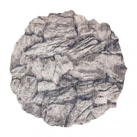 Tappeto TINE 75417B Roccia, pietra - moderno, forma irregolare crema / grigio