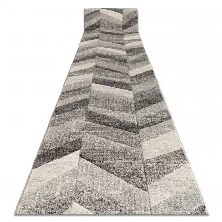 Passatoia FEEL 5673/16811 SPINA DI PESCE grigio / anthracite / crema