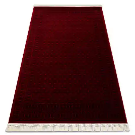 ORIENT 2958 tappeto bordeaux / nero Cornice, classico, orientale, con frange