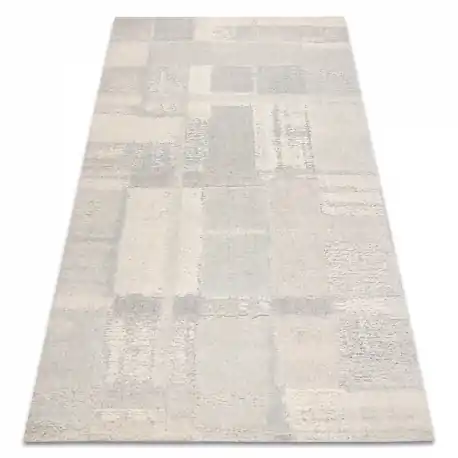 FLUX 461.43.AE110 tappeto in lana OSTA - Geometrico, strutturale, loft crema / grigio