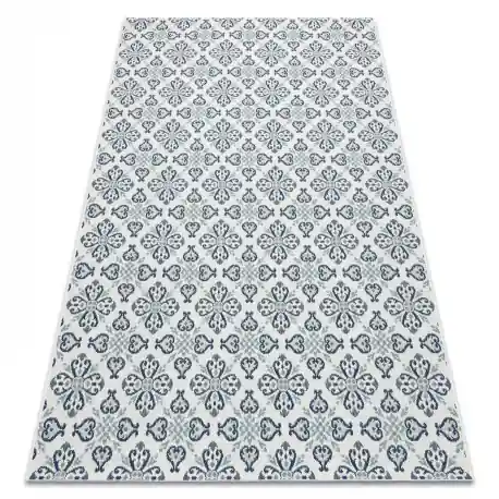 Tappeto DI SPAGO SIZAL COLOR 19246/969 Fiori Bianco