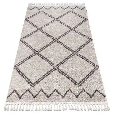 Tappeto BERBER ASILA B5970 crema / marrone Frange berbero marocchino shaggy