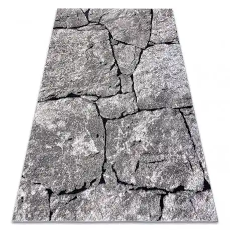 Tappeto moderno COZY 8985 Brick Pavimentazione mattone, calcolo - Structural due livelli di pile grigio