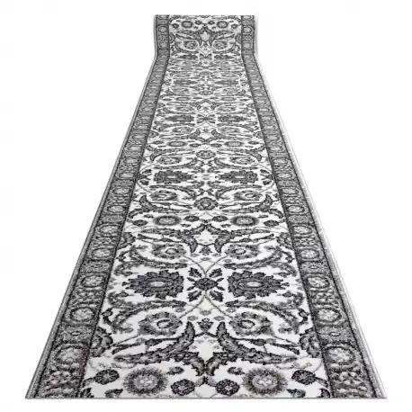 Passatoia MATEO 8037/644 Classico cornice, fiori - strutturale griggio