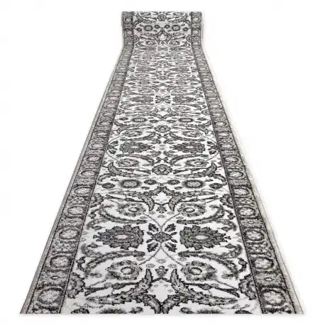 Passatoia MATEO 8037/944 Classico cornice, fiori - strutturale grigio / beige