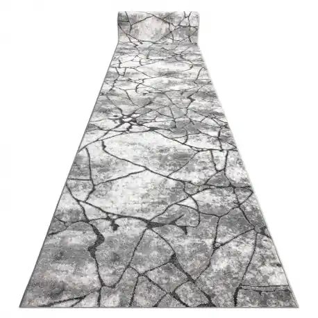 Tappeto moderno COZY 8873 Cracks, calcestruzzo incrinato - Structural due livelli di pile grigio scuro
