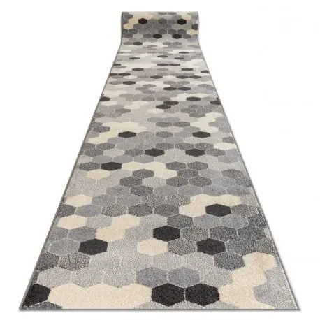 Passatoia HEOS 78537 grigio / crema Esagono