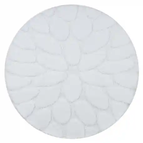 Tappeto da bagno SUPREME cerchio STONES, pietre, antiscivolo, morbido - bianco