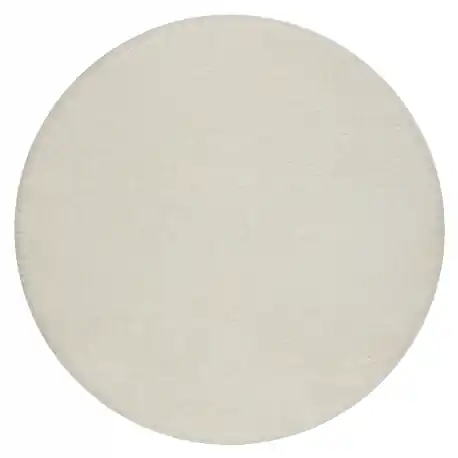 Tappeto da bagno SANTA cerchio pianura antiscivolo, morbido - bianco