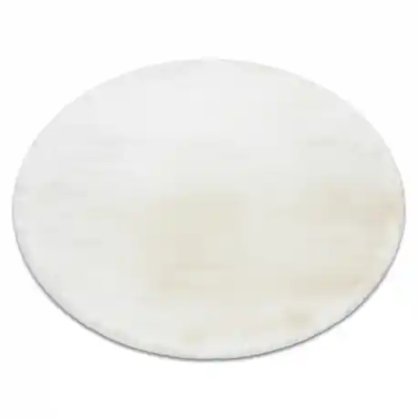 Tappeto TEDDY NEW wool 45 cerchio Shaggy crema molto spesso, peluche