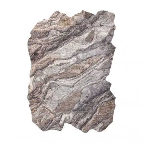 Tappeto TINE 75313B Roccia, pietra - moderno, forma irregolare grigio scuro / grigio chiaro