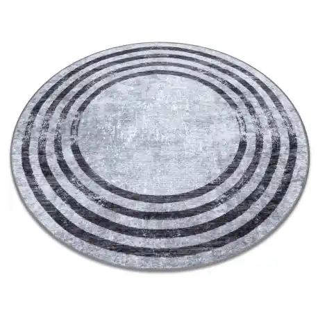 Tappeto lavabile MIRO 51231.806 cerchio Linee antiscivolo - gris / noir