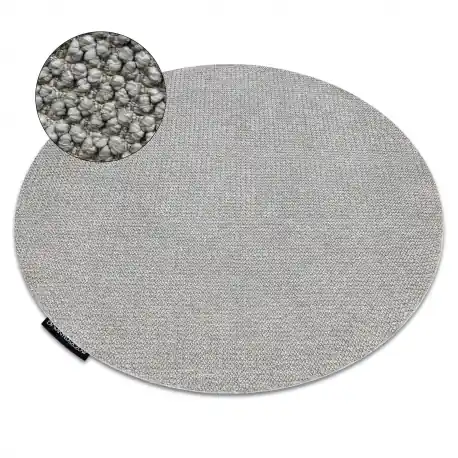 Tappeto CASABLANCA LOOP cerchio grigio chiaro, loop, morbido
