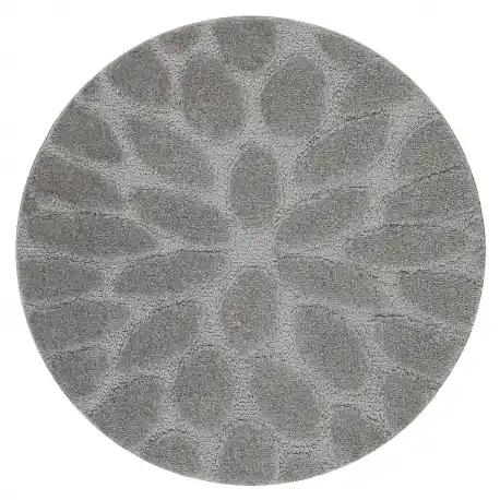 Tappeto da bagno SUPREME cerchio STONES, pietre, antiscivolo, morbido - grigio