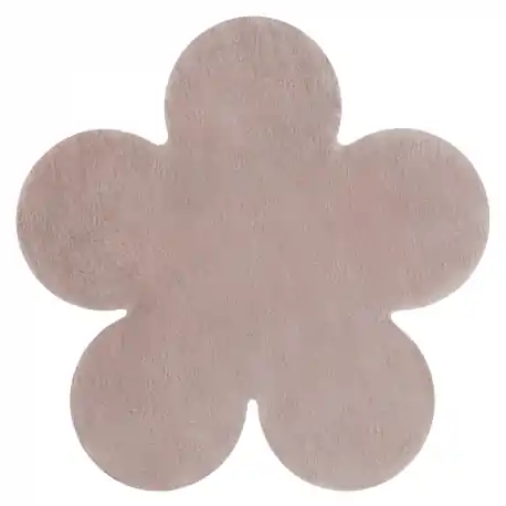 Tappeto SHAPE 3106 Shaggy Fiore - rosa cipria peluche, antiscivolo, lavabile