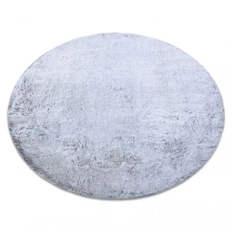 Tappeto da lavaggio moderno LAPIN circle, shaggy antisdrucciolevole grigio / avorio
