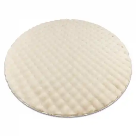 Tappeto BUBBLE cerchio avorio 12 IMITAZIONE PELLICCIA DI CONIGLIO 3D strutturale