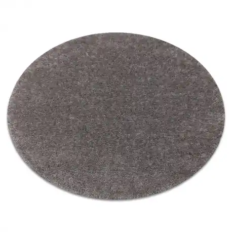Tappeto BUENOS cerchio 6646 shaggy tinta unita, monocolore grigio
