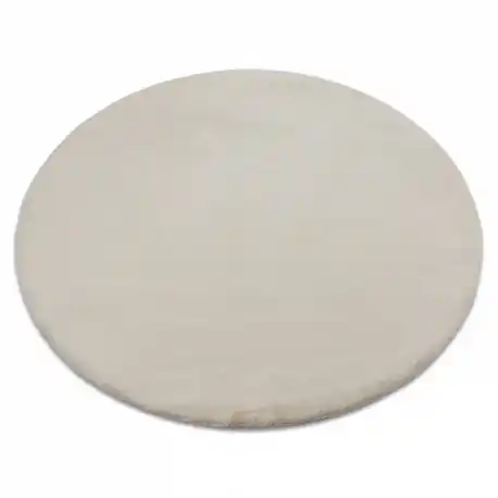 Tappeto BUNNY cerchio beige IMITAZIONE PELLICCIA DI CONIGLIO