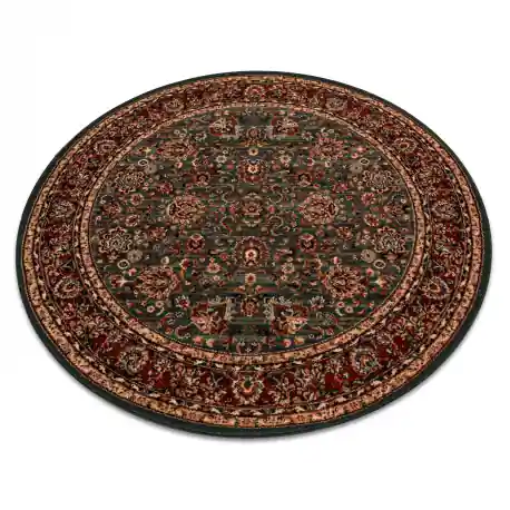 Tappeto di lana KASHQAI 4362 400 cerchio ornamento verde / chiaretto