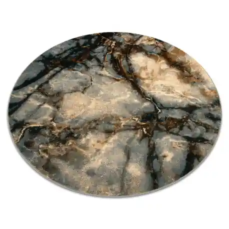 Tappeto di lana OMEGA ELIAN Cerchio Marmo iron verde