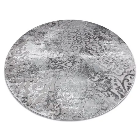 Tappeto MEFE moderno Cerchio 8724 Ornamento vintage - Structural due livelli di pile grigio