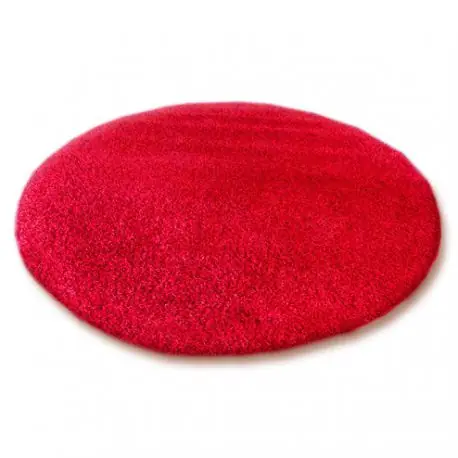 TAPPETO cerchio SHAGGY 5cm rosso
