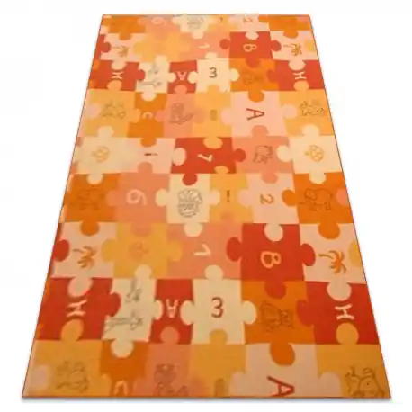 Tappeto kids PUZZLE arancione