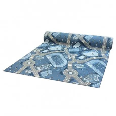 Antiscivolo moquette tappeto per bambini STREET blu