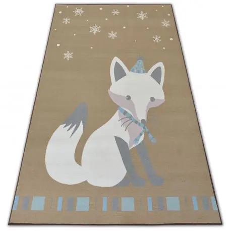 TAPPETO per bambini LOKO Volpetta beige antiscivolo