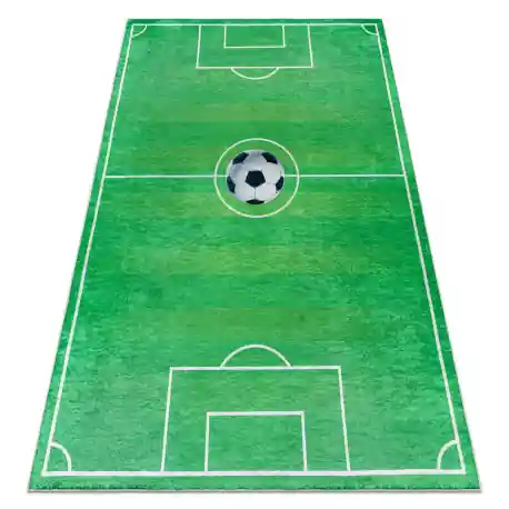 Tappeto lavabile BAMBINO 9731 Campo, calcio per bambini antiscivolo - verde