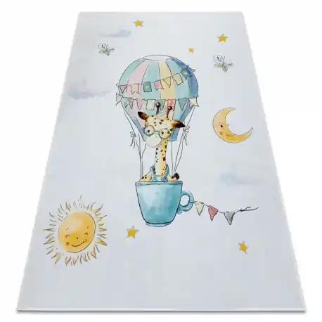 Tappeto SAMPLE FLANELLO 230 KIDS 240545 Palloncino, giraffa uniforme, bianco