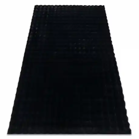 Tappeto BUBBLE nero 25 IMITAZIONE PELLICCIA DI CONIGLIO 3D strutturale