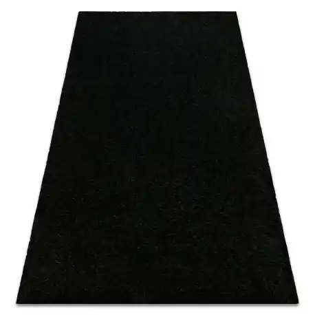 Tappeto BUENOS 6649 shaggy tinta unita, monocolore nero