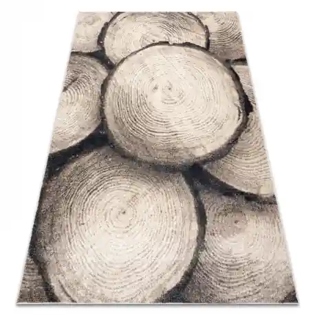 Tappeto FUSION 9612 crema / beige - Albero, Legna, moderno, astratto