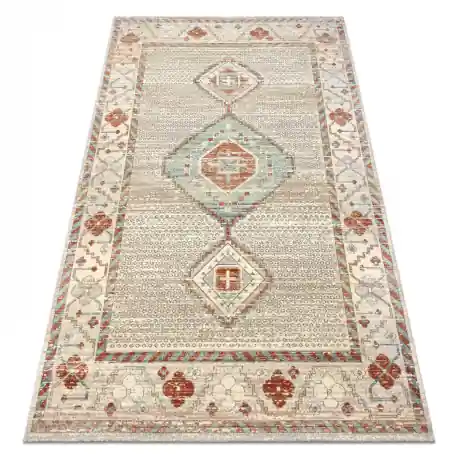 Tappeto in lana SOHO 477.11.LA100 OSTA - Boho, cornice, naturale beige / terracotta