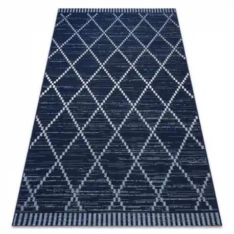 Tappeto DI SPAGO SIZAL COLOR 47268/309 Rombi Quadri Blu