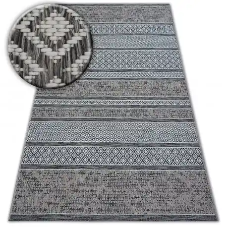 Tappeto DI SPAGO SIZAL LOFT 21118 BOHO avorio/argento/grigio