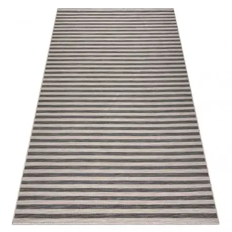 Tappeto DI SPAGO A DUE LATI SIZAL DOUBLE 29204095 STRISCE FASCETTE beige/nero